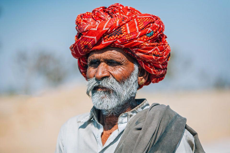 Rajasthan man in turban